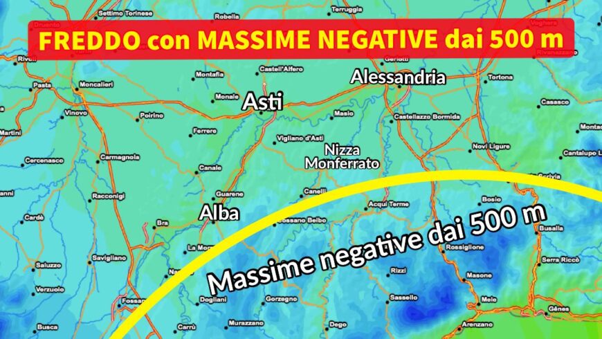 Freddo con massime negative dai 500 m | Previsioni Meteo 13 febbraio 2021