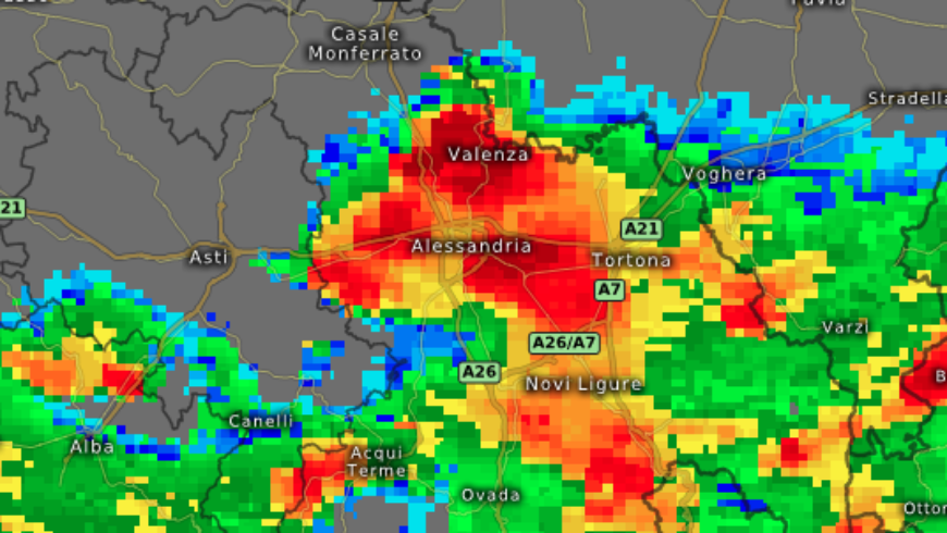 16 luglio 2018: multicelle temporalesche scaricano precipitazioni eccezionali nell’Alessandrino