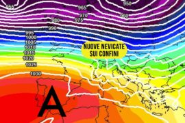[Meteo medio termine] Nuove nevicate sui settori di confine, mite sul versante sud alpino