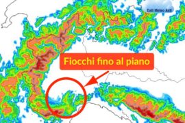 Nuove nevicate e fiocchi fino in pianura | Previsioni Meteo 26 marzo 2020