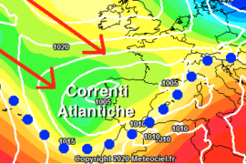 [Meteo medio termine] Si apre una nuova fase con instabilità e piogge