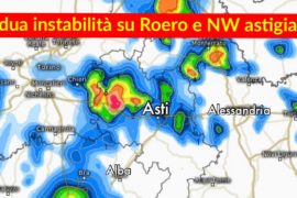 Qualche rovescio o temporale su Roero e NW astigiano | Previsioni Meteo 12 giugno 2020