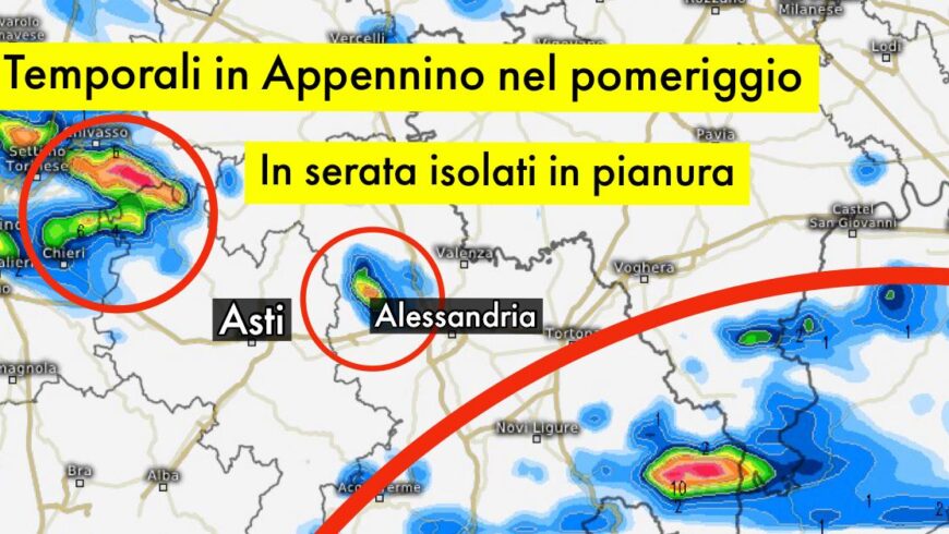 Nel pomeriggio/sera rovesci e temporali in Appennino e al confine con la Liguria | Previsioni Meteo 15 luglio 2020