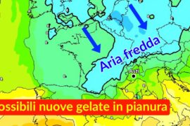 [Meteo medio termine] Afflusso freddo da nord con rischio di nuove gelate