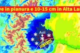 Torna la neve in pianura e 10-15 cm in Alta Langa | Previsioni Meteo 22 gennaio 2021