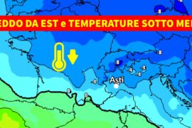 [Meteo medio termine] Correnti da est e temperature sotto media