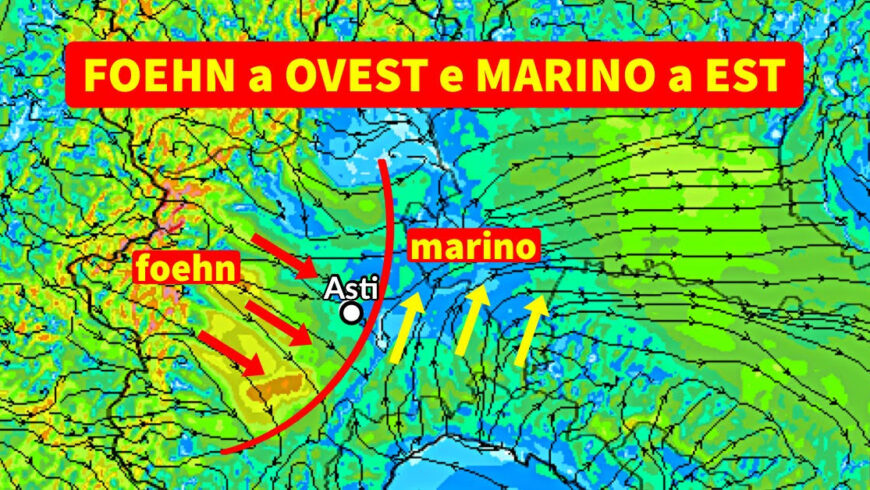 Foehn su Astigiano e Cuneese, marino sull’Alessandrino | Previsioni Meteo 17 maggio 2021