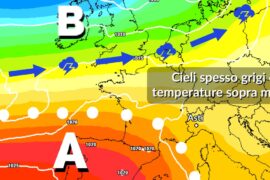 [Meteo medio termine] Continua il mix di nuvolosità e temperature sopra media