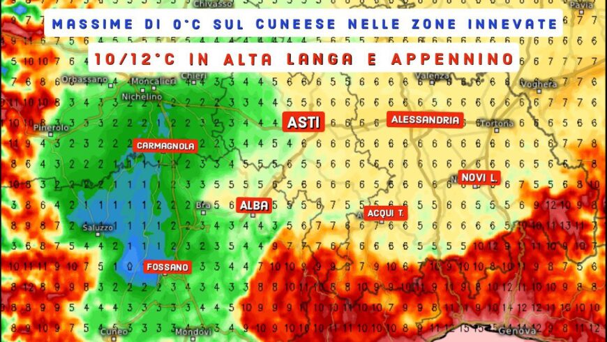 Gelo di notte nelle zone innevate, mite di giorno in Alta Langa | Previsioni Meteo 22 dicembre 2022