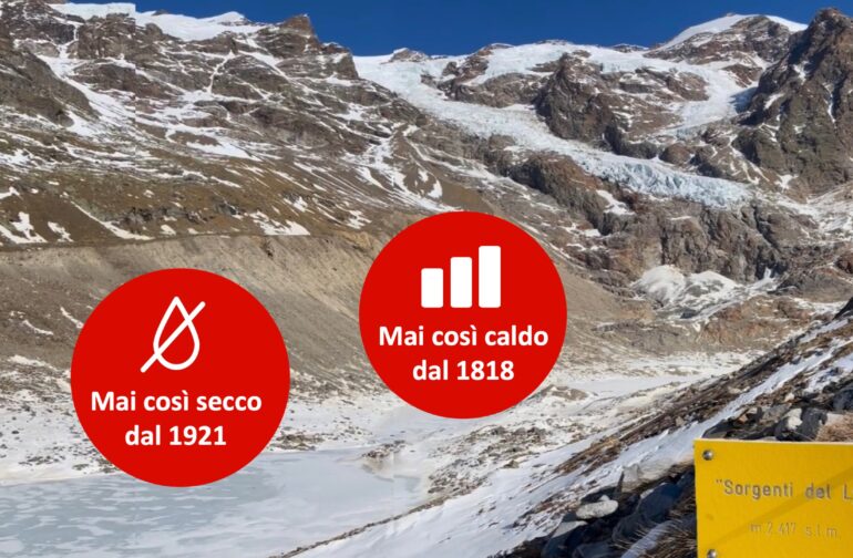 In Valle d’Aosta mai così secco e con poca neve da oltre 100 anni
