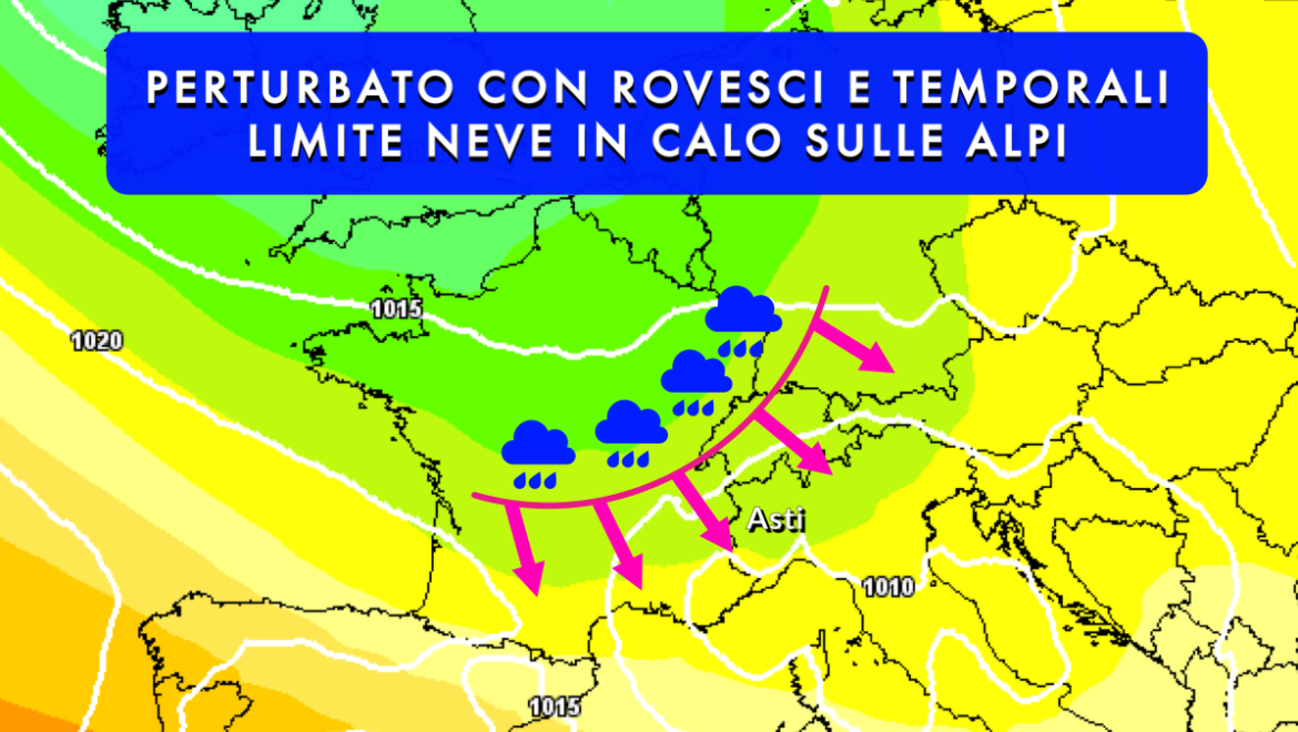 [Meteo medio termine] Rovesci, temporali e ritorno della neve in montagna anche sotto i 2000 m
