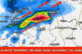 Locale temporale notturno tra NW Astigiano e Val Cerrina | Previsioni Meteo 8 luglio 2023