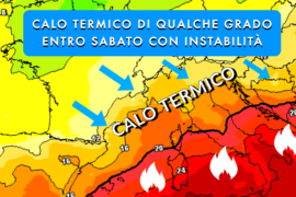 [Meteo medio termine] Lieve instabilità prima e nuova risalita termica da domenica prima dei temporali