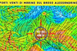 Forti venti di marino fino a 70-80 km/h sul Basso Alessandrino | Previsioni Meteo 3 agosto 2023