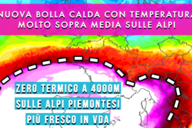 [Meteo medio termine] Alta pressione bollente e settimana tardo-primaverile in montagna