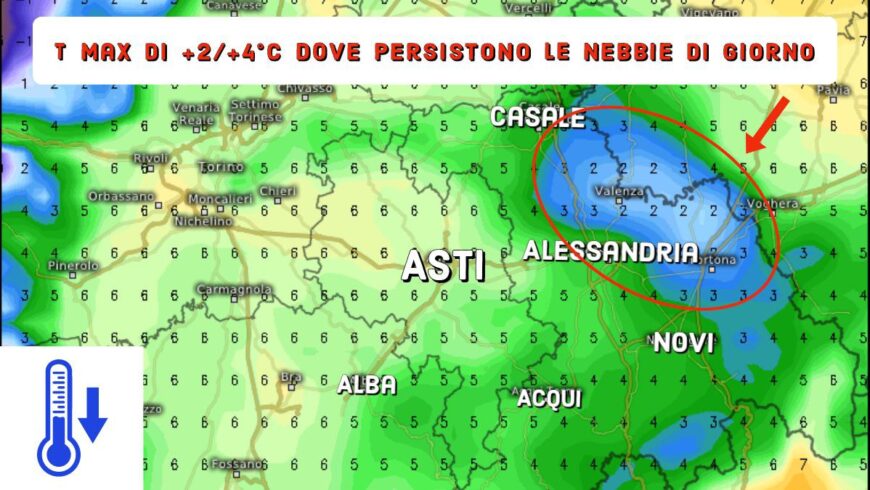 Gelo, nebbie e galaverne su pianure e colline del Monferrato | Previsioni Meteo 12 gennaio 2024