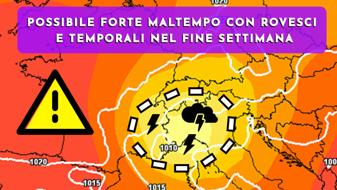 [Meteo medio termine] Fine settimana con rovesci e temporali anche intensi insieme a calo termico