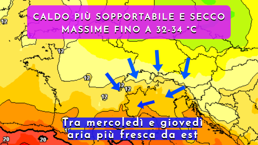 [Meteo medio termine] Settimana di caldo con temperature sopra media ma più sopportabile