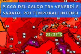 [Meteo medio termine] Caldo e afa intensi fino al week-end, poi temporali