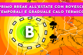 [Meteo medio termine] Primo break all’estate 2024: rovesci, temporali e calo termico