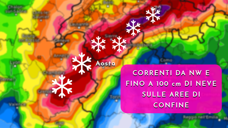 [Meteo medio termine] Correnti da nord-ovest e fino a 1 metro di neve sui settori di confine