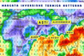 Notte mite su Langhe e Basso Alessandrino | Previsioni Meteo 17 dicembre 2024