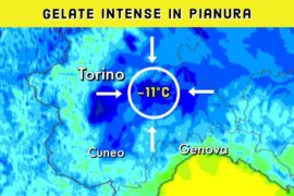 Apice del freddo con temperature fino a -11°C sull’Astigiano | Previsioni Meteo 15 gennaio 2025