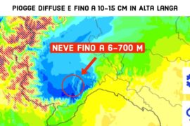 Piogge abbondanti e nevicate in Alta Langa | Previsioni Meteo 1 febbraio 2025