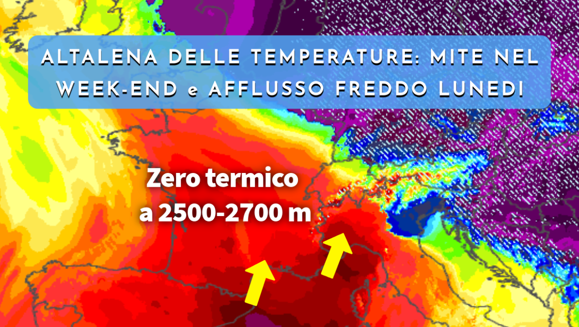 [Meteo medio termine] Aria fredda nei bassi strati, aumento termico in quota e zero termico oltre i 2500 m
