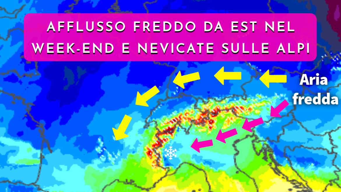 [Meteo medio termine] Aria fredda da est nel week-end, poi rialzo termico