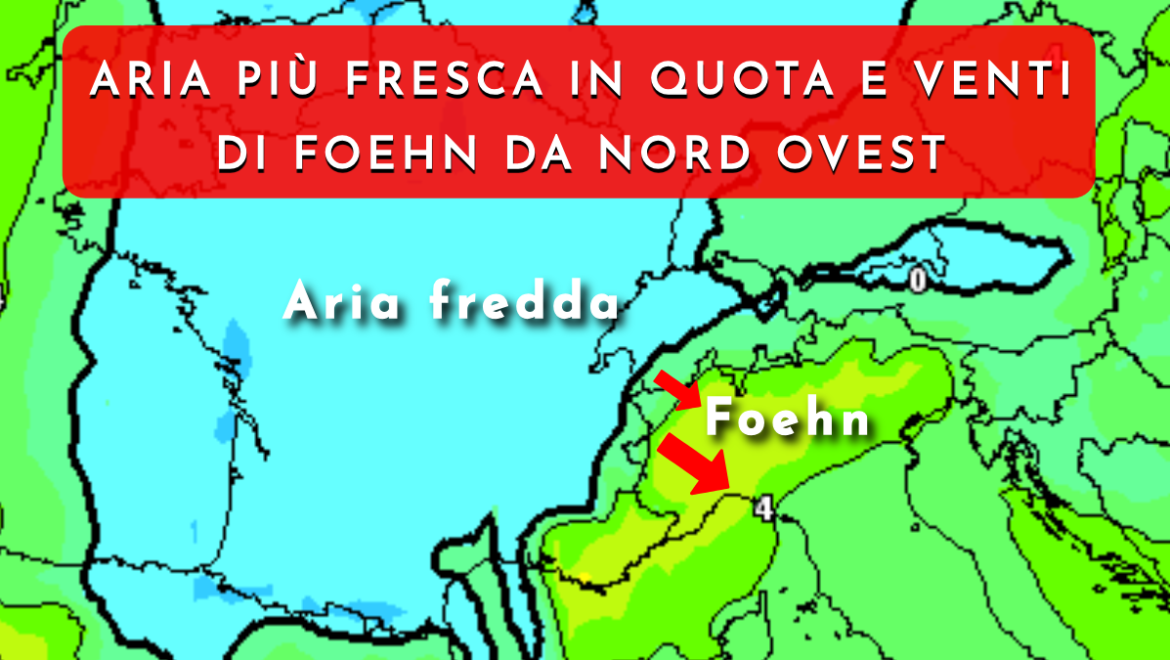 [Meteo medio termine] Fine settimana con aria più fresca da nord e venti di foehn