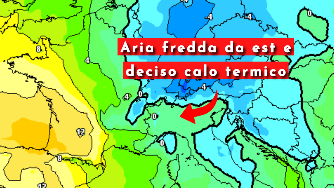 [Meteo medio termine] Da martedì aria fredda da est e calo termico