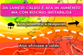 Fine settimana variabile con temporali, poi tornano caldo e afa dalla prossima settimana