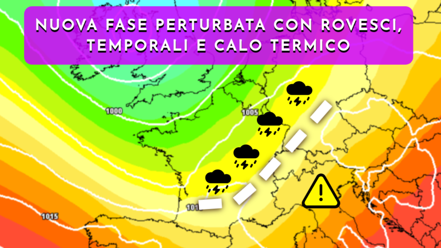 Il secondo colpo all’estate 2025: altra fase di maltempo con calo termico da mercoledì