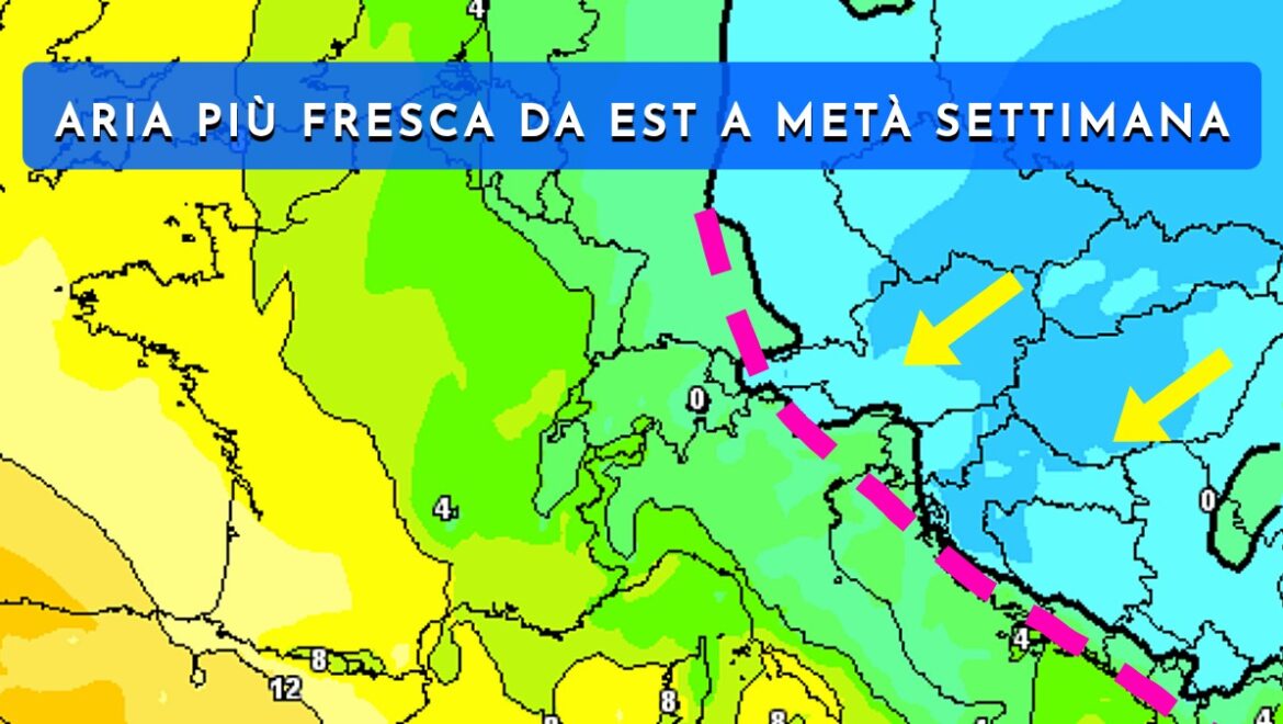 Lieve afflusso fresco a metà settimana, poi probabile ritorno dell’alta pressione africana