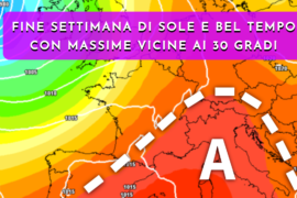 Fine settimana più caldo e soleggiato ma da lunedì tornano rovesci e temporali