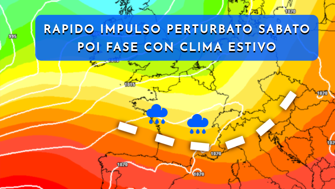 Rapido peggioramento sabato, poi sole e temperature in aumento su valori estivi