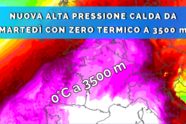 Settimana mite con zero termico anche oltre i 3500 m sulle Alpi