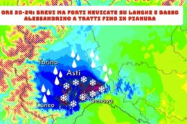 Questa sera forti piogge e nevicate a tratti fino in pianura | Previsioni Sabato 24 e Domenica 25/1/2026