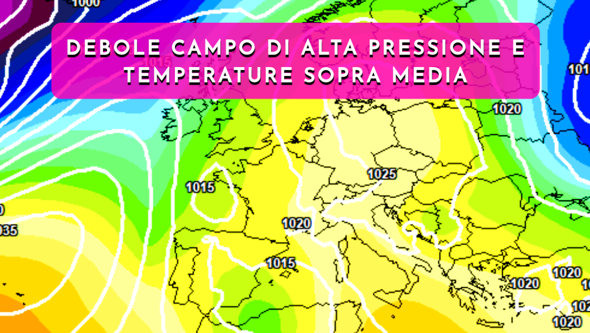 Continua la fase primaverile con temperature sopra media e alta pressione