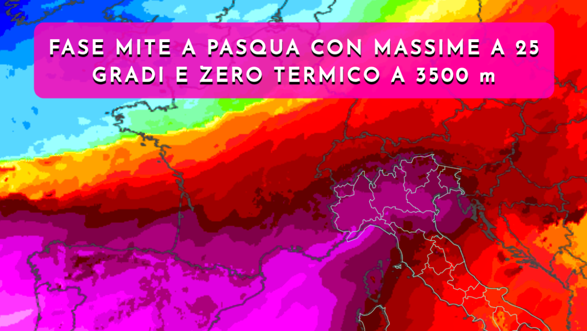 Alta pressione e massime fino a 23-25°C tra Pasqua e Pasquetta